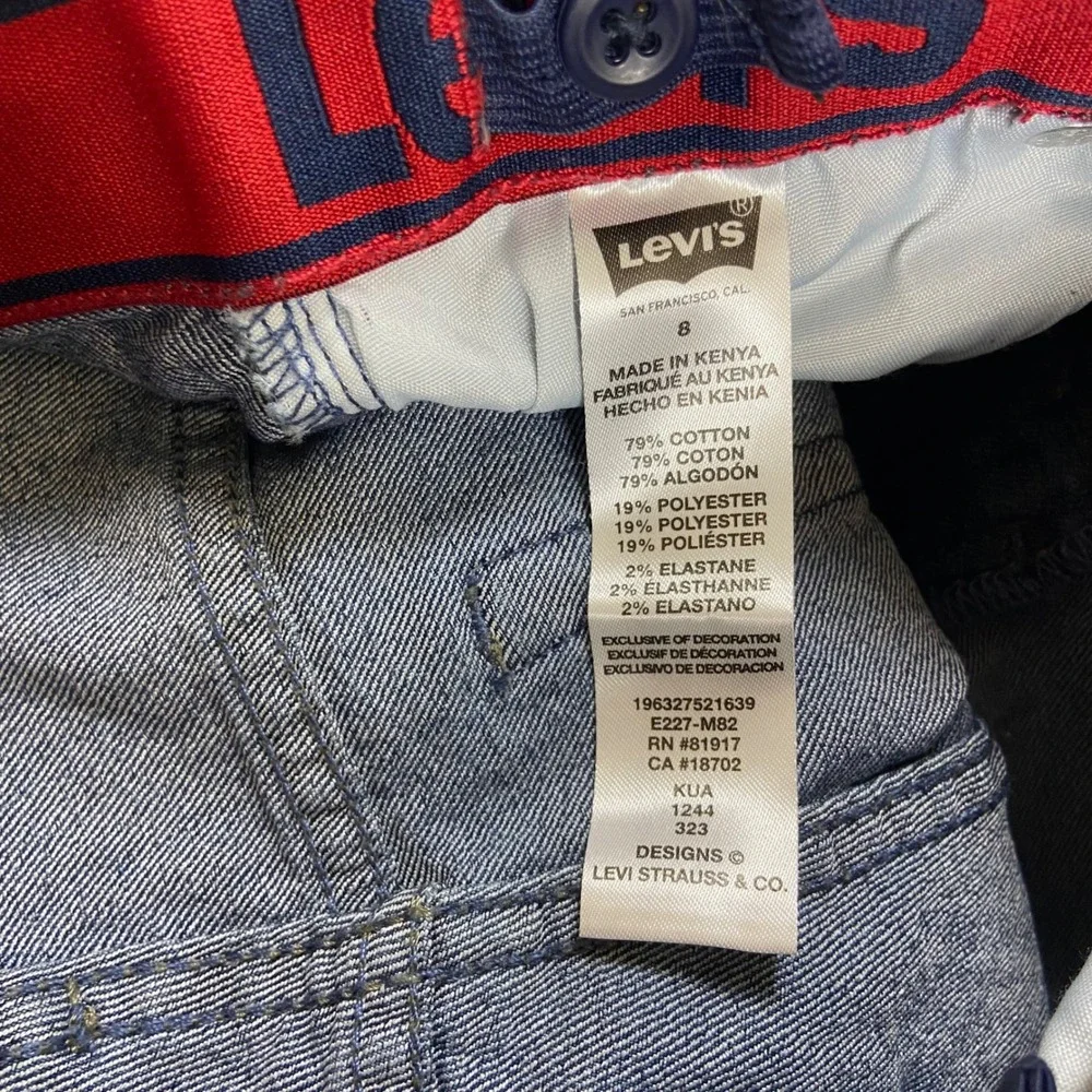 Levi's‎ Boys 8 Blue 511 Slim Flex Stretch Jeans New Adjustable Waistband NEW
